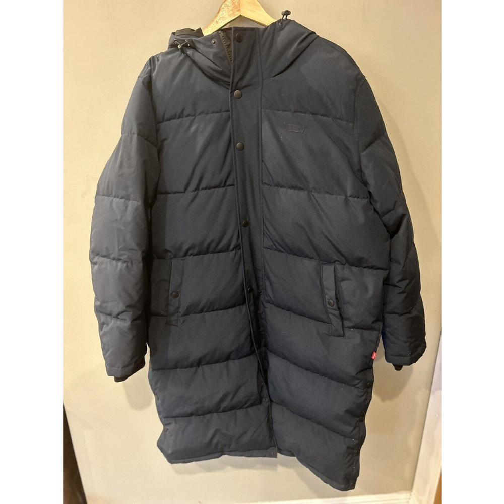 Levi’s Full Length Navy Parka Jacket | NWOT | Size Large